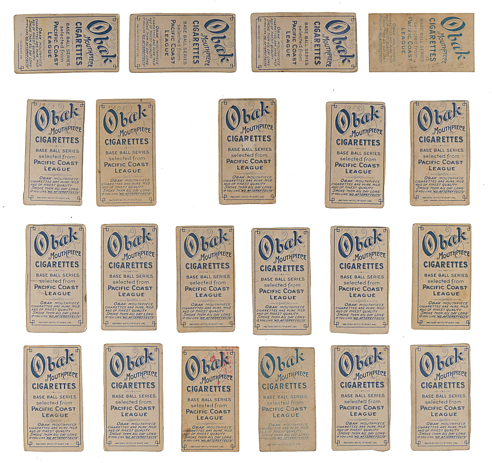 1909 T212 Obak Starter Set (20) Different Plus One Duplicate - (21 Total Cards)