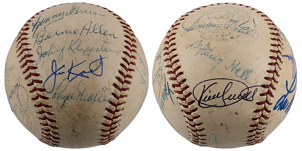 Interesting Hall of Famer/Star Multi-Signed OAL/Cronin Baseball with (17) Signatures Including Maris & Puckett - JSA LOA