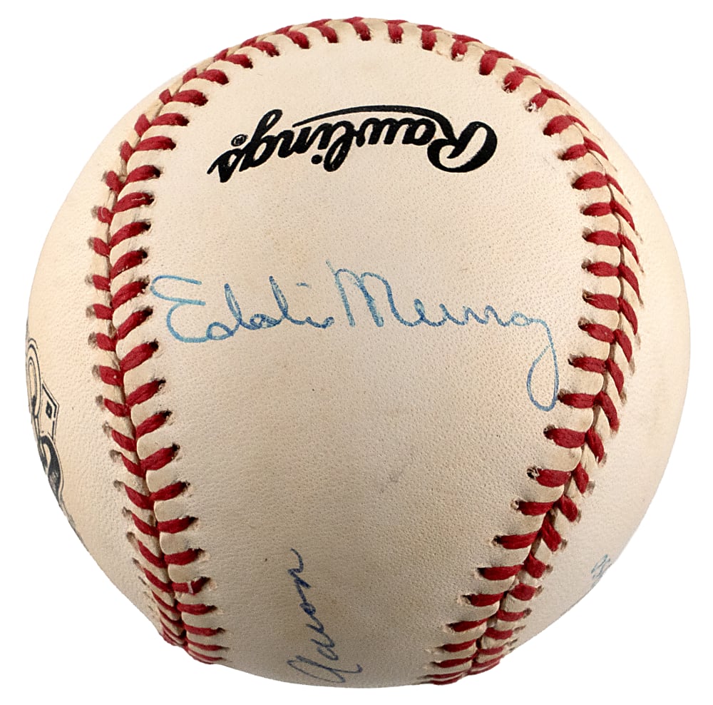 3500 Club Signed White/ONL Baseball with Hank Aaron, Willie Mays & Eddie Murray (LE #29/350) - JSA LOA