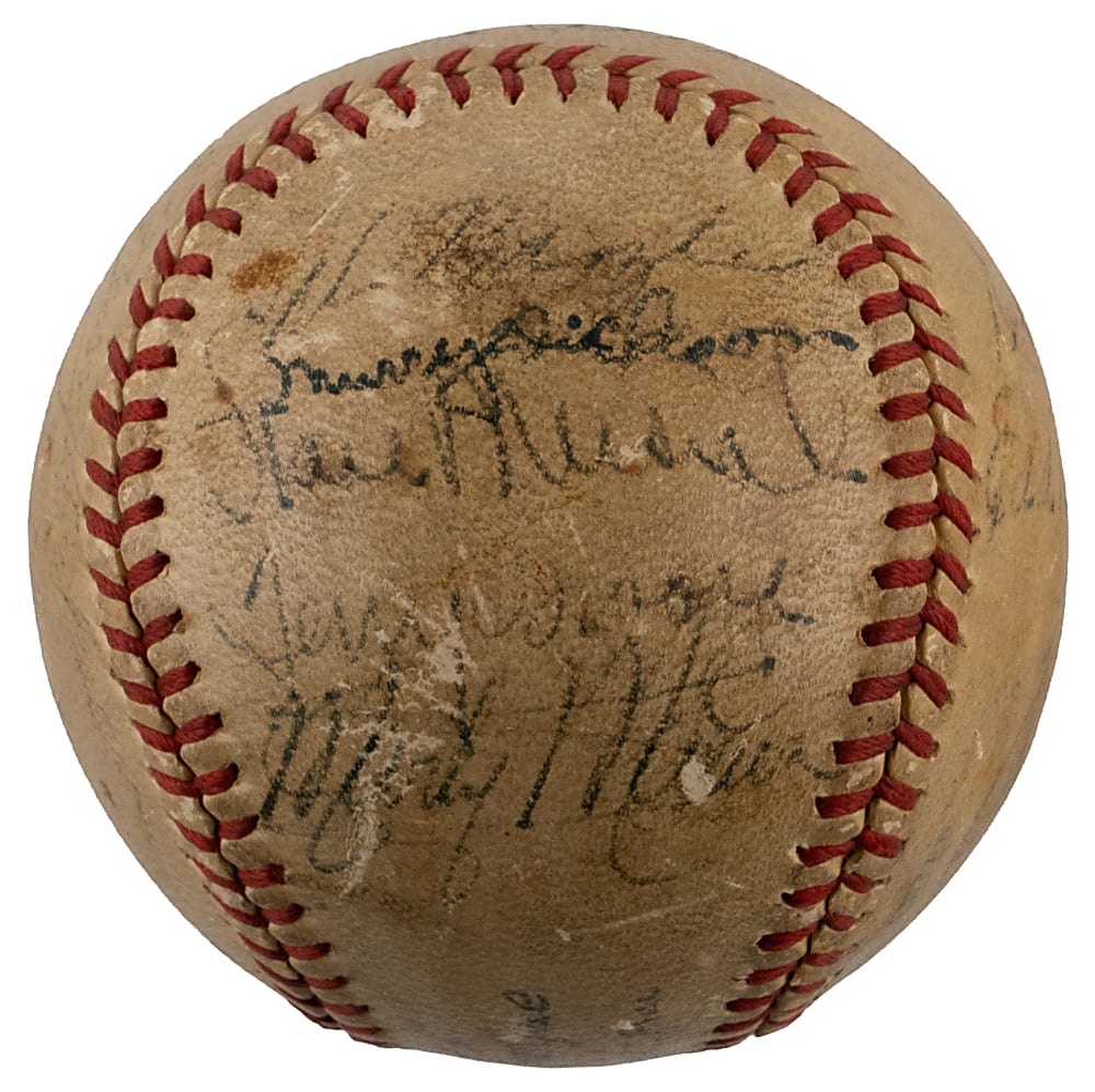 1947 St. Louis Cardinals Team-Signed Baseball (18) Including Stan Musial & Joe Medwick - PSA LOA