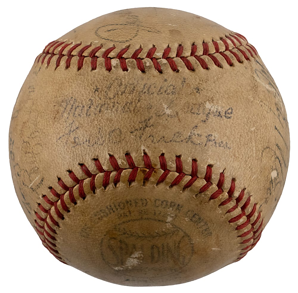 1947 St. Louis Cardinals Team-Signed Baseball (18) Including Stan Musial & Joe Medwick - PSA LOA