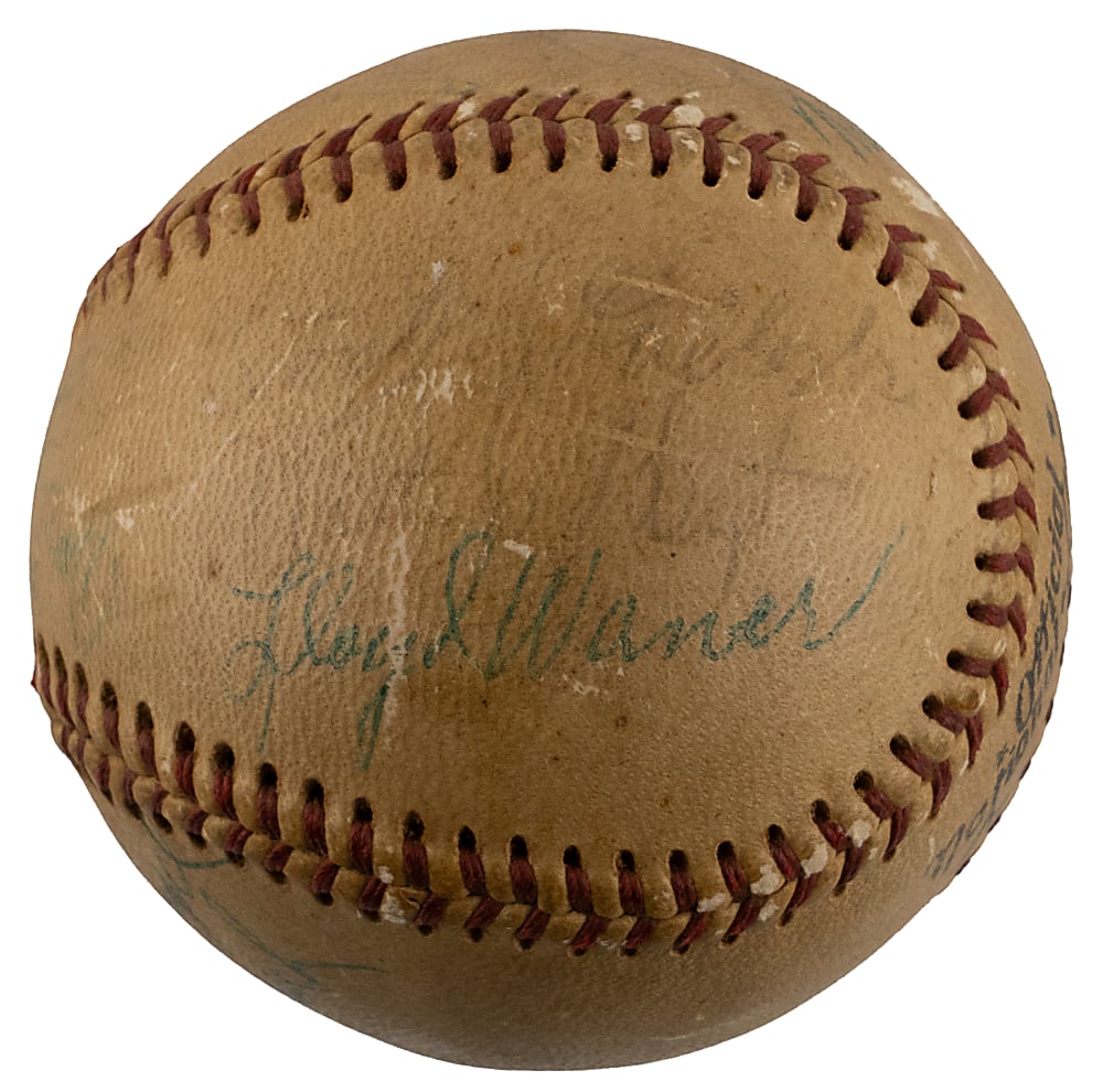 Hall of Famer & Stars Signed ONL/Giles Baseball with (12) Including Dean, Stengel & L. Waner - JSA LOA