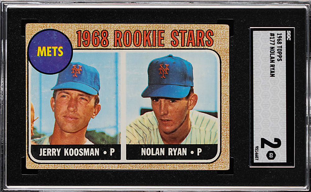 1968 Topps #177 Nolan Ryan Rookie SGC GOOD 2