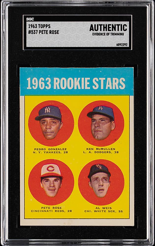 1963 Topps #537 Pete Rose Rookie High Number SGC Authentic