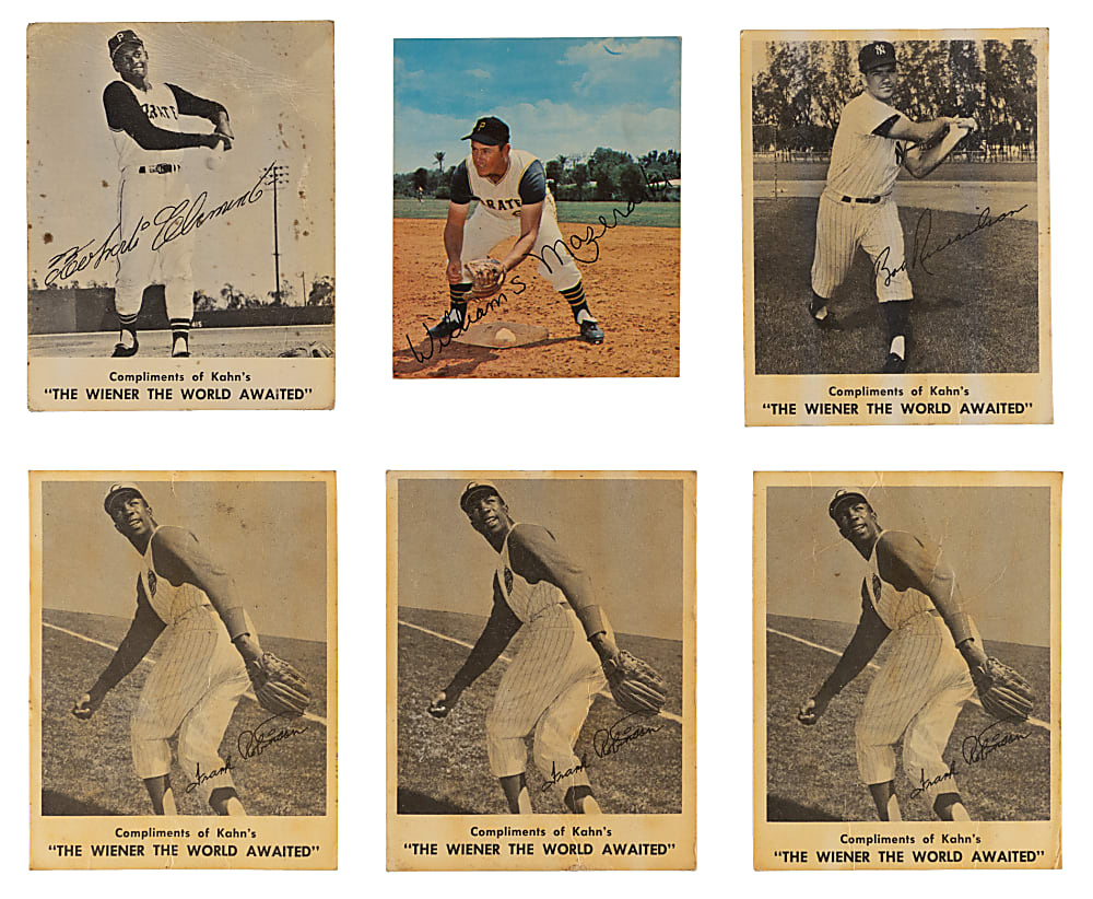 1962-1964 Kahn's Wieners Collection (37) with (5) Hall of Famers Including 1962 Roberto Clemente