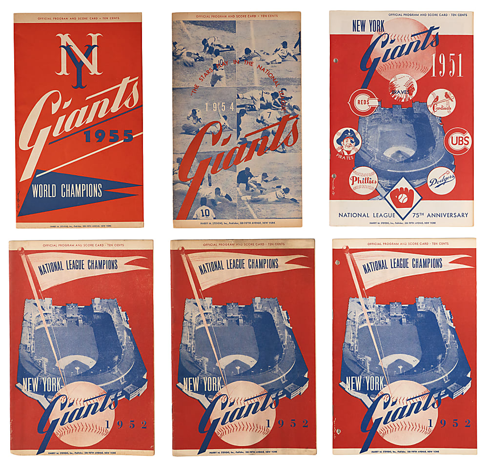 1951-1969 New York/ San Francisco Giants Program & Scorecard Collection (111) Including (27) with Willie Mays Home Runs