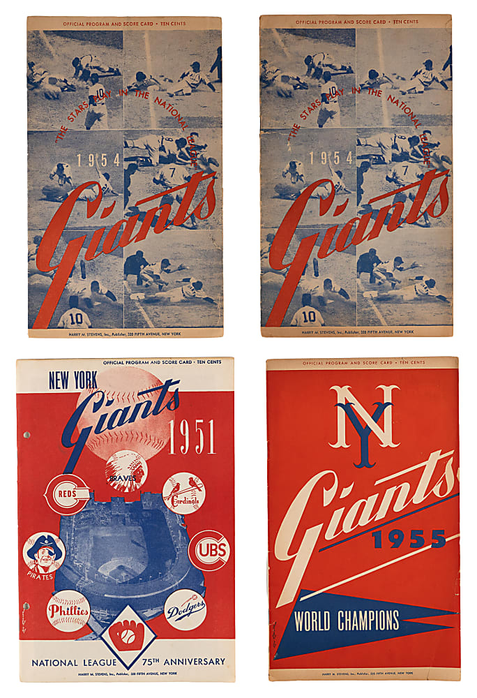 1951-1969 New York/ San Francisco Giants Program & Scorecard Collection (111) Including (27) with Willie Mays Home Runs