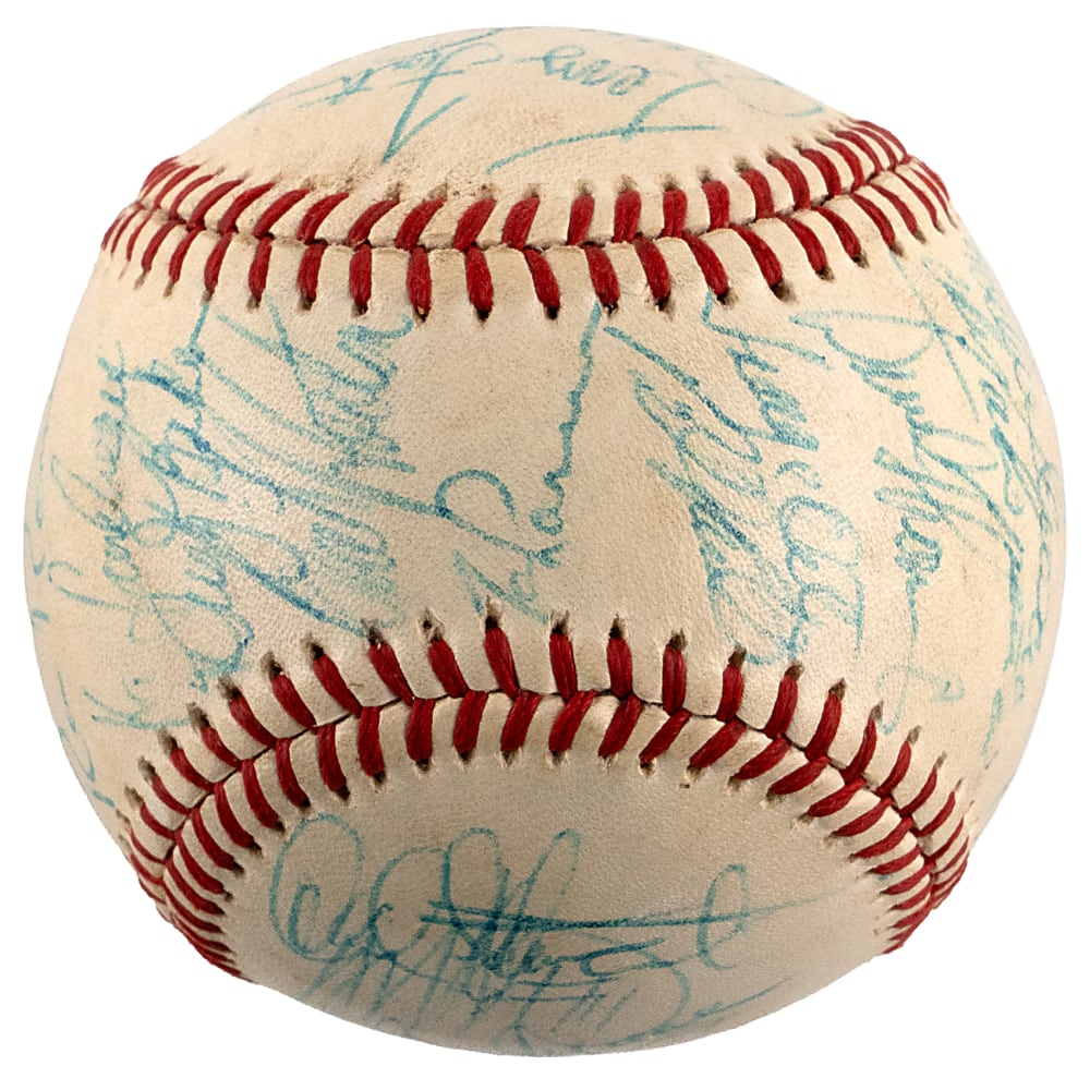 1982 Los Angeles Dodgers Team-Signed ONL/Feeney Baseball with (28) Signatures Including Lasorda, Valenzuela & Garvey Plus Full JSA LOA