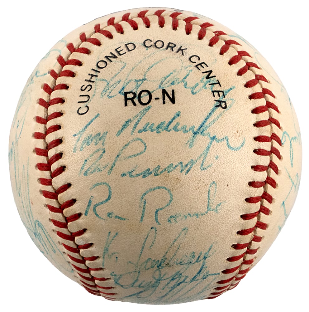 1982 Los Angeles Dodgers Team-Signed ONL/Feeney Baseball with (28) Signatures Including Lasorda, Valenzuela & Garvey Plus Full JSA LOA