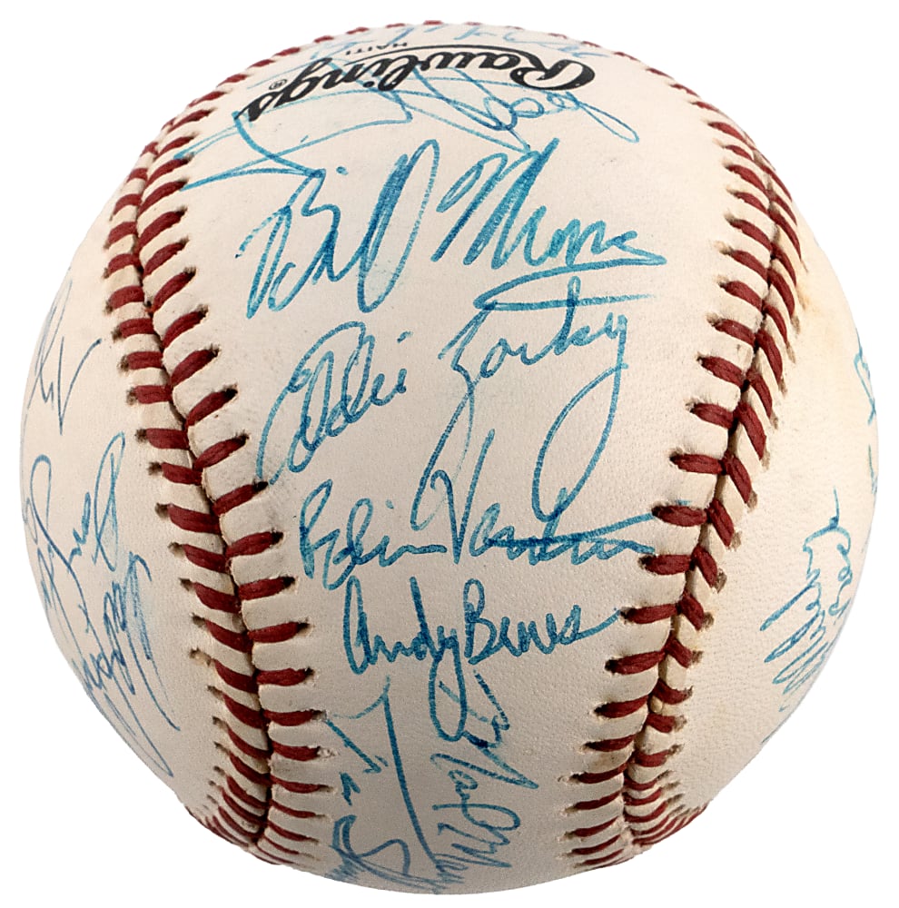 1988 Team USA Olympic Gold Medalist Team-Signed ONL/Giamatti Baseball with (26) Signatures Including Ventura, Abbott & T. Martinez Plus Full JSA LOA