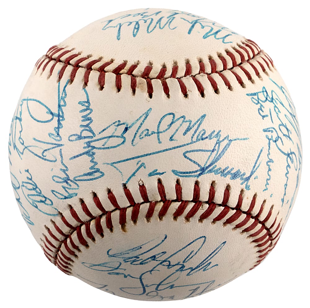 1988 Team USA Olympic Gold Medalist Team-Signed ONL/Giamatti Baseball with (26) Signatures Including Ventura, Abbott & T. Martinez Plus Full JSA LOA