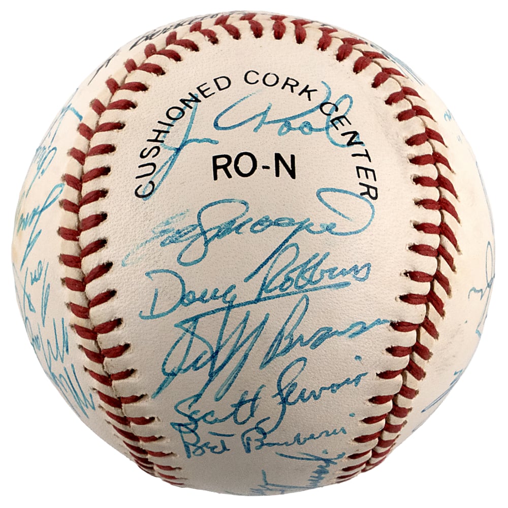 1988 Team USA Olympic Gold Medalist Team-Signed ONL/Giamatti Baseball with (26) Signatures Including Ventura, Abbott & T. Martinez Plus Full JSA LOA