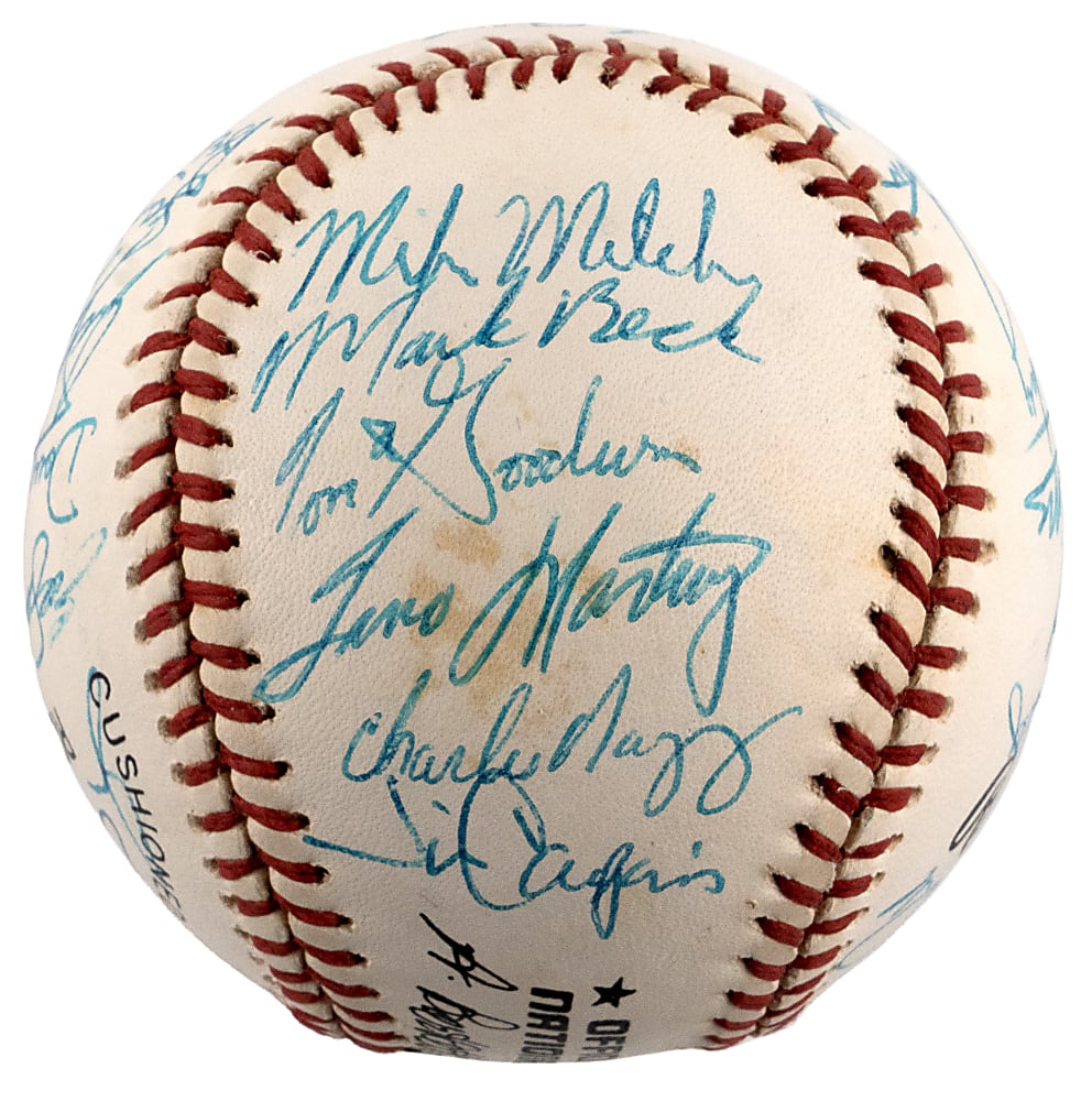 1988 Team USA Olympic Gold Medalist Team-Signed ONL/Giamatti Baseball with (26) Signatures Including Ventura, Abbott & T. Martinez Plus Full JSA LOA