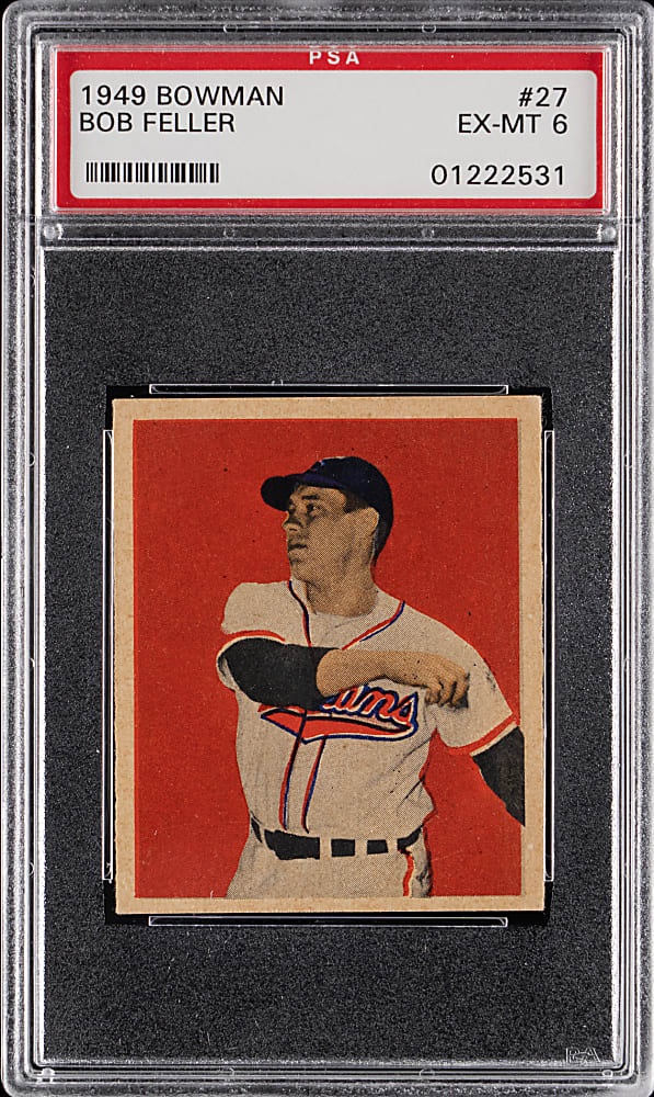 1949 Bowman #27 Bob Feller PSA EX-MT 6
