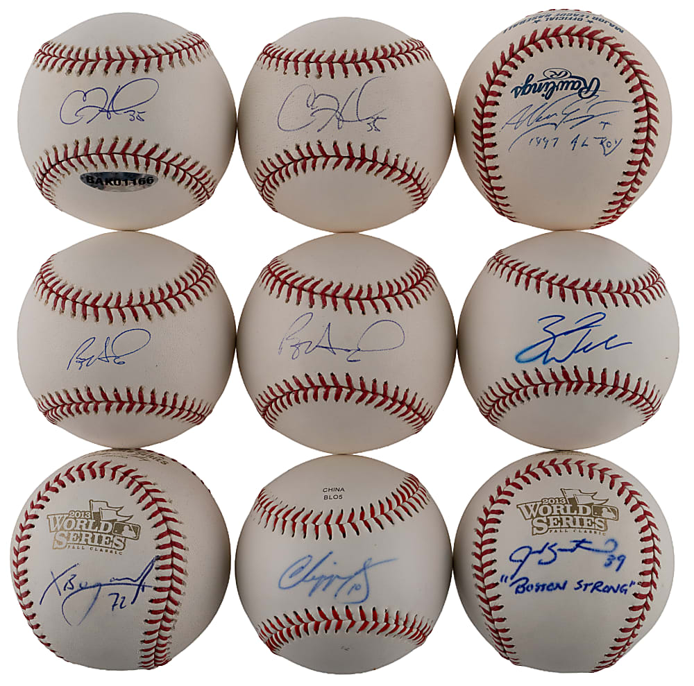 Single-Signed Hall of Fame & Star Baseballs (18) - Most with Individual Certification