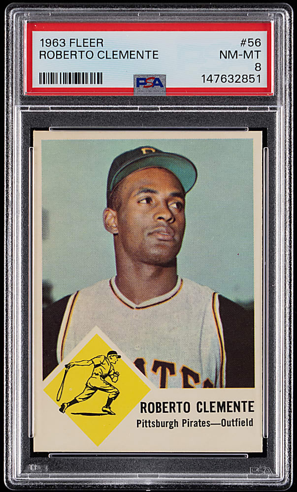 1963 Fleer #56 Roberto Clemente PSA NM-MT 8