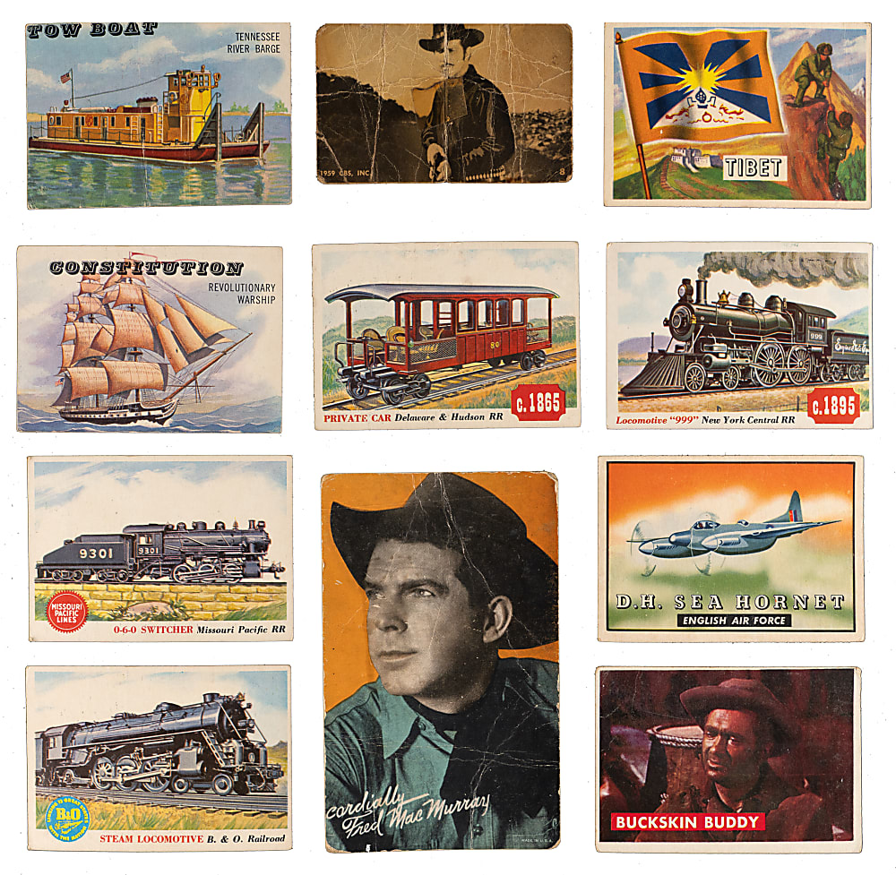 1940s-1950s Non-Sport Collection (494) with Davy Crockett, Dixie Lids, Rails & Sails & Red Menace