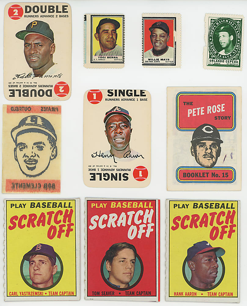 1961-1971 Topps Insert Collection (161) with (60+) Hall of Famers Including Aaron, Clemente, Mantle & Mays