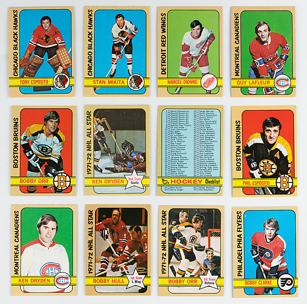 1972-1973 Topps Hockey Complete Set (176) - Clean!