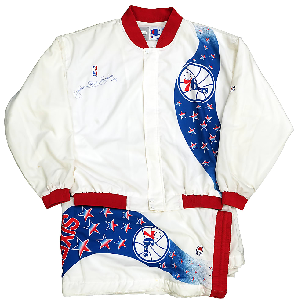 1991-1994 Julius "Dr. J" Erving Signed Philadelphia 76ers Warm-Ups with JSA COA