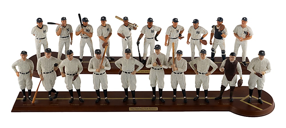 1998 & 1999 Danbury Mint Greatest Teams Lineup Statue Sets (2) with 1927 & 1998 New York Yankees in Original Shipping Boxes