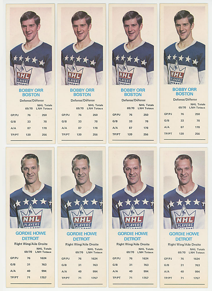 1970-1971 Dad's Cookies Hockey Hoard (950+) with Complete Set (144) Plus (8) Hull, (7) Howe & (6) Orr - Clean!
