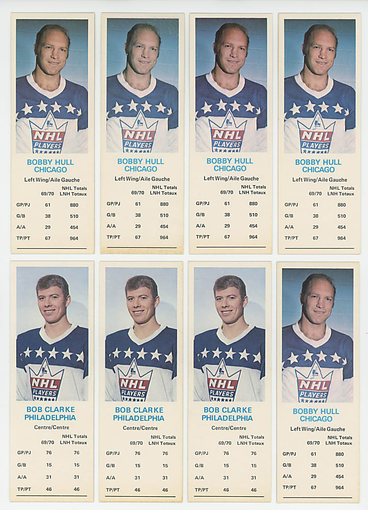 1970-1971 Dad's Cookies Hockey Hoard (950+) with Complete Set (144) Plus (8) Hull, (7) Howe & (6) Orr - Clean!