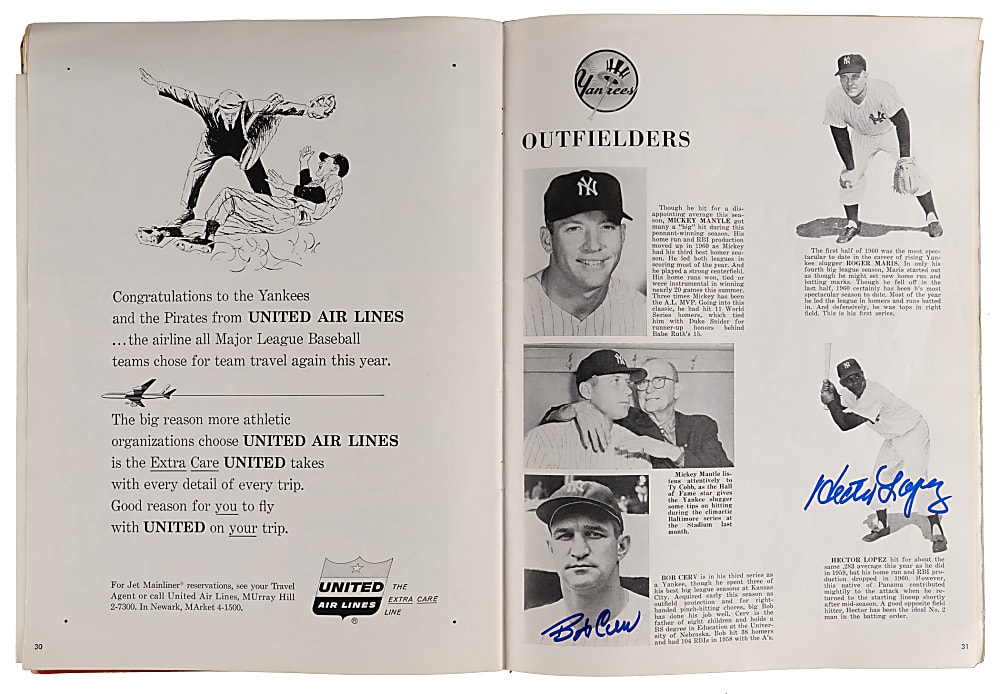 1960 World Series Program Signed by (26) Including Berra, Ford & Mazeroski