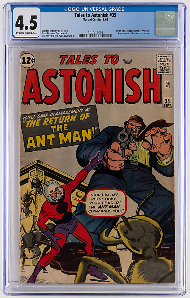 1962 Marvel Comics Tales To Astonish #35 Second Appearance of Ant-Man, First Time in Costume - CGC 4.5