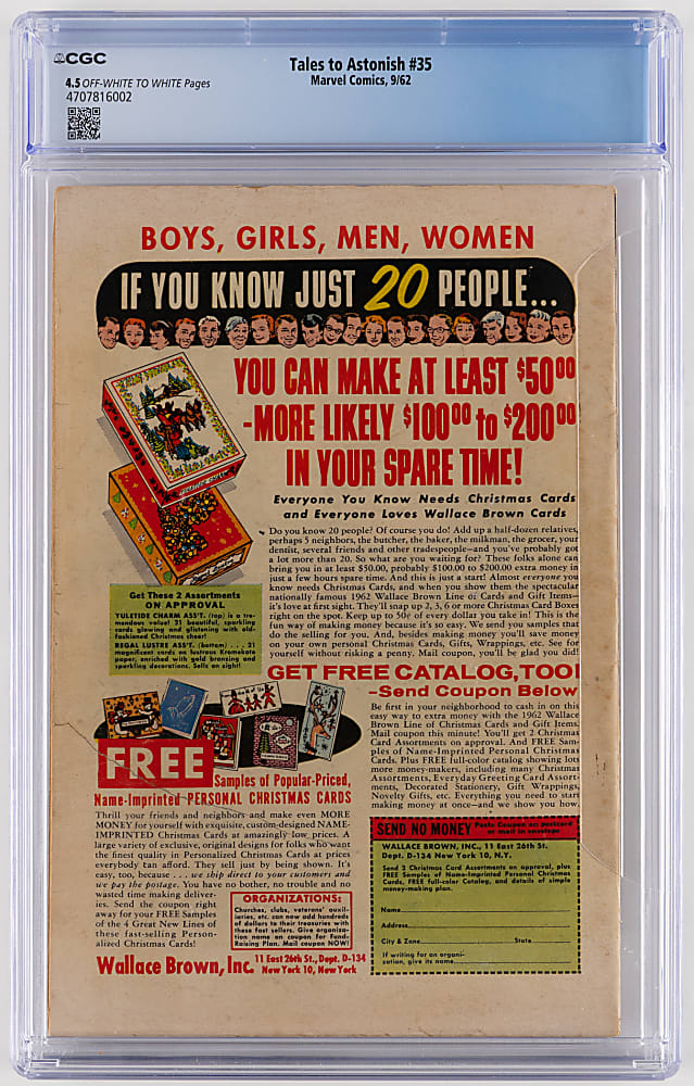 1962 Marvel Comics Tales To Astonish #35 Second Appearance of Ant-Man, First Time in Costume - CGC 4.5