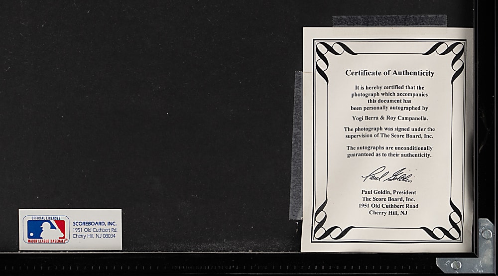 Yogi Berra & Roy Campanella Dual-Signed Limited Edition Photograph Display