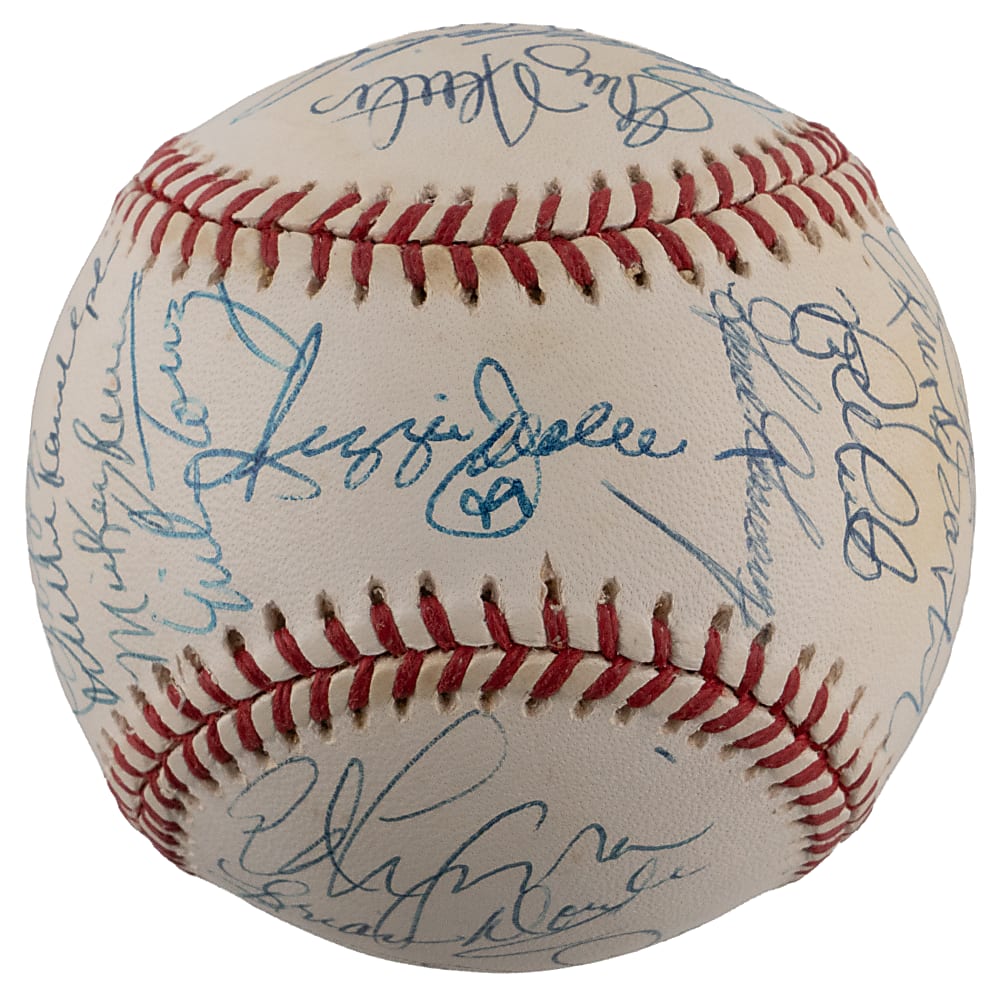 1978 World Champions New York Yankees Reunion Signed Baseball with (26) Including Catfish Hunter & Reggie Jackson - Full JSA LOA