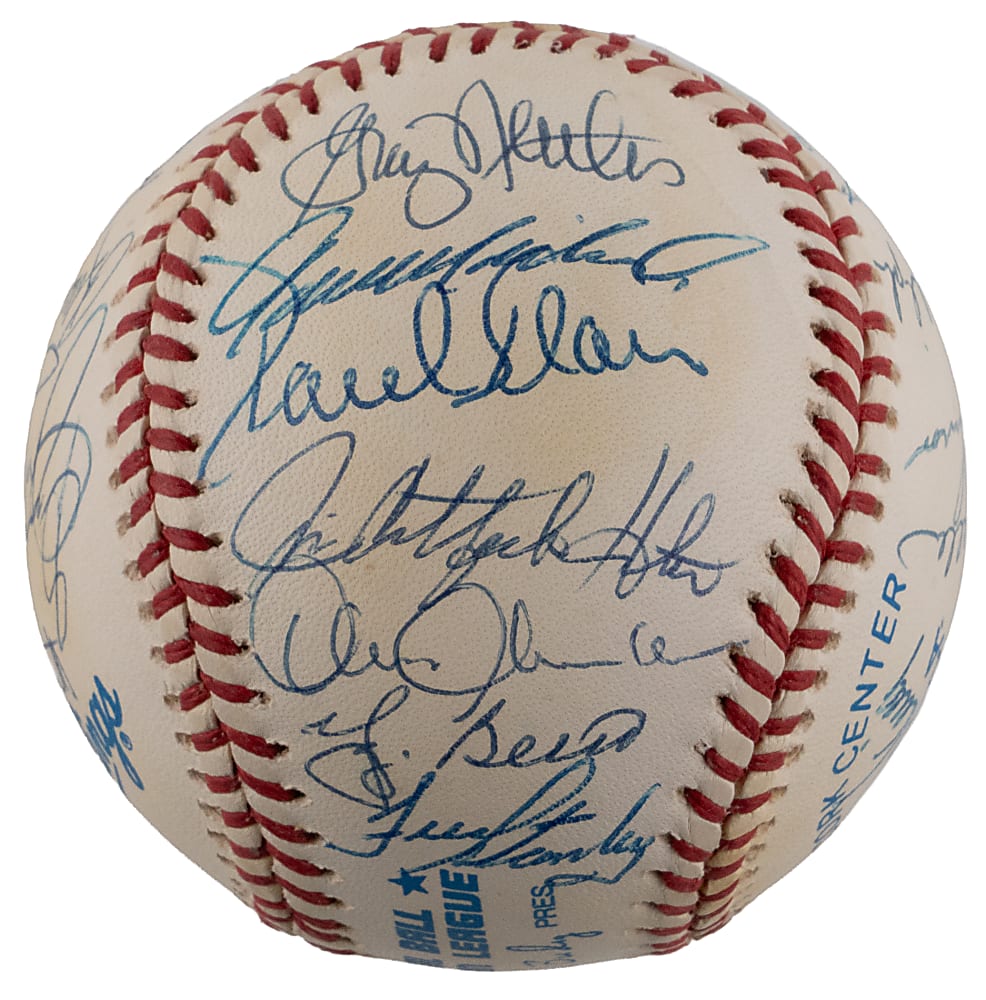 1978 World Champions New York Yankees Reunion Signed Baseball with (26) Including Catfish Hunter & Reggie Jackson - Full JSA LOA