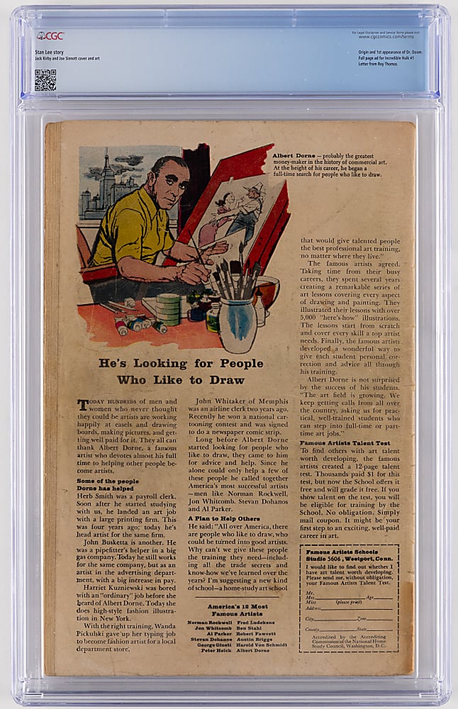 1962 Marvel Comics Fantastic Four #5 First Dr. Doom - CGC 3.0