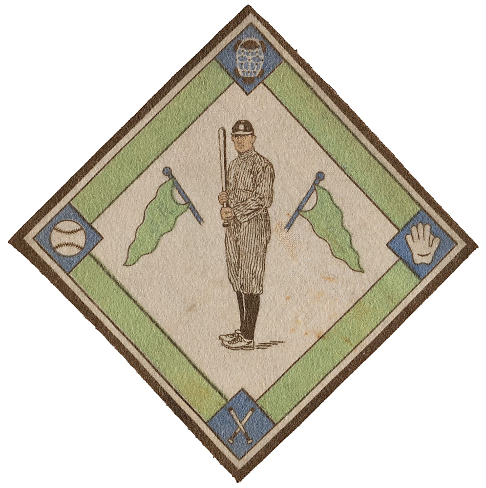 1914 B18 Blanket Ty Cobb White Infield