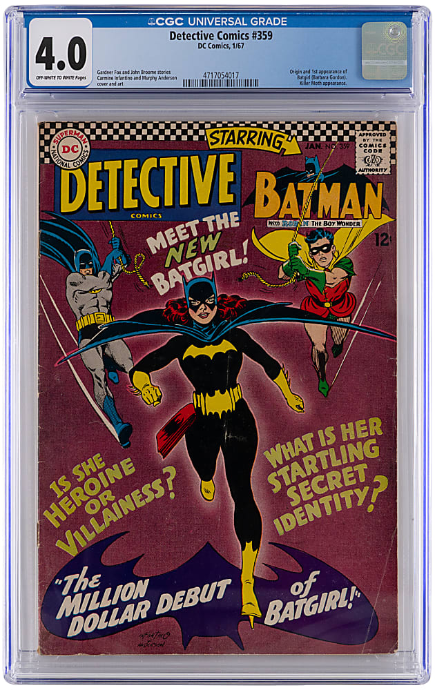 1967 DC Comics Detective Comics #359 First Bargirl/Barbara Gordon - CGC 4.0