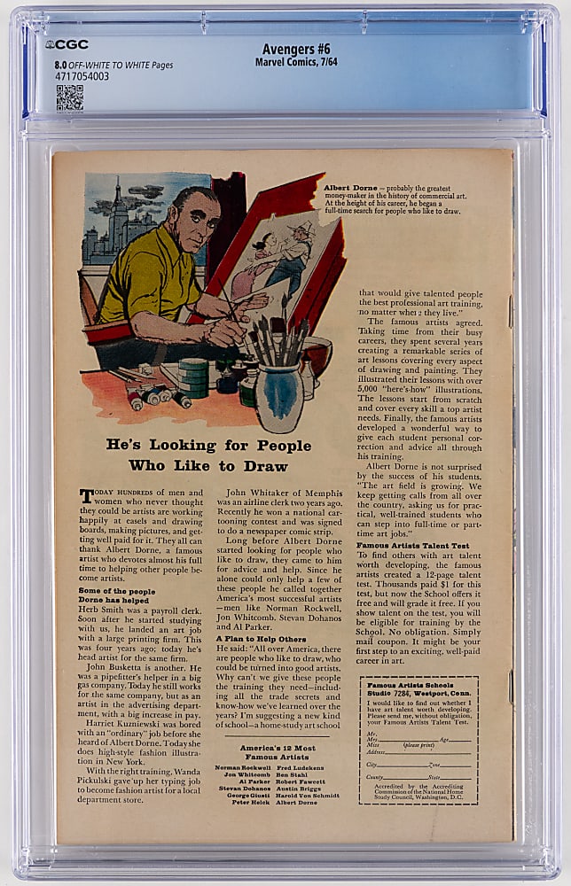 1964 Marvel Comics The Avengers #6 First Baron Zemo and His Masters of Evil - CGC 8.0
