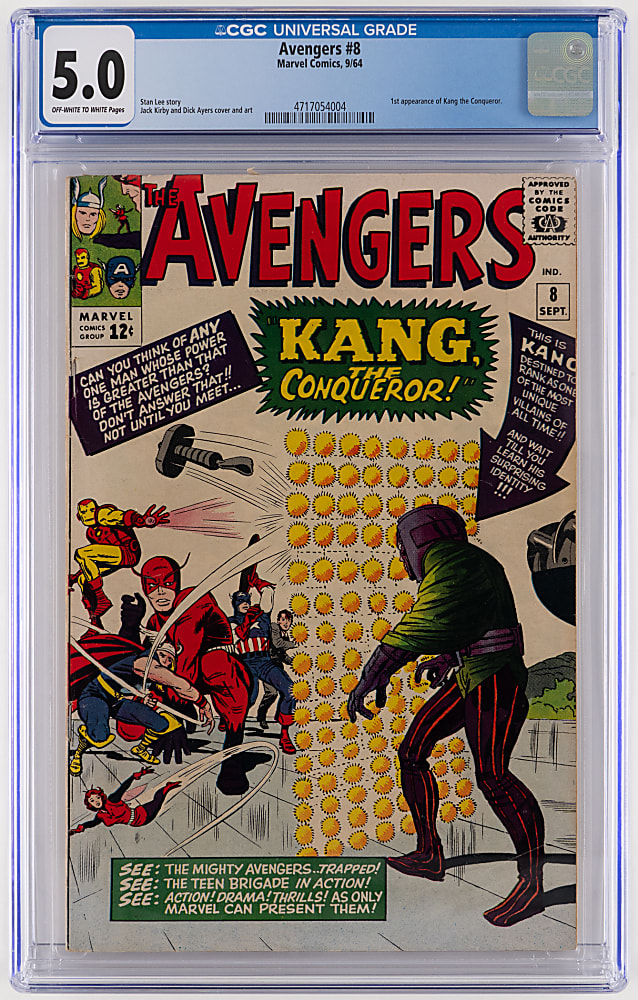 1964 Marvel Comics The Avengers #8 First Kang the Conqueror - CGC 5.0