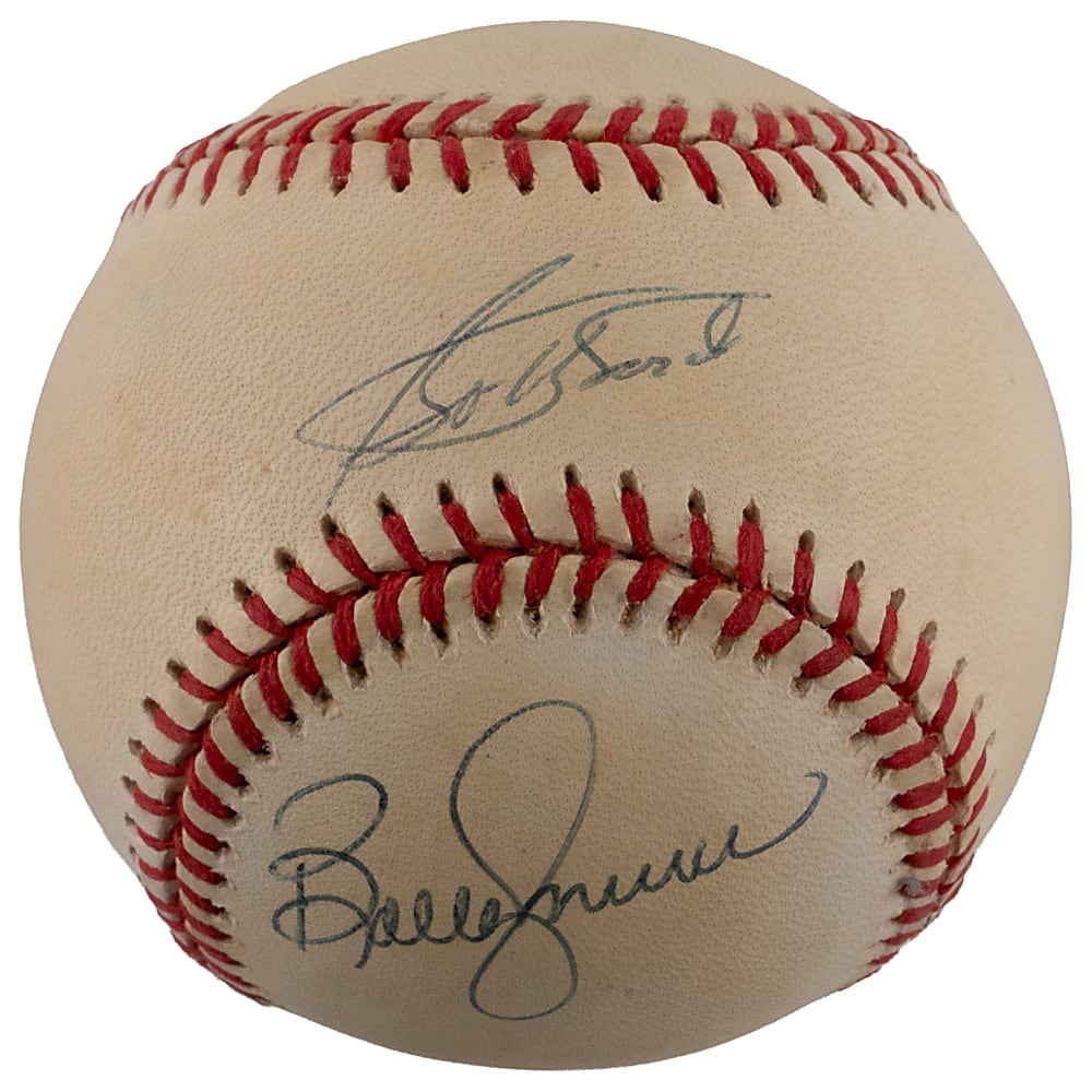 Possible Unique Bobby Bonds & Bobby Murcer "The Trade" Dual-Signed OAL/Budig Baseball