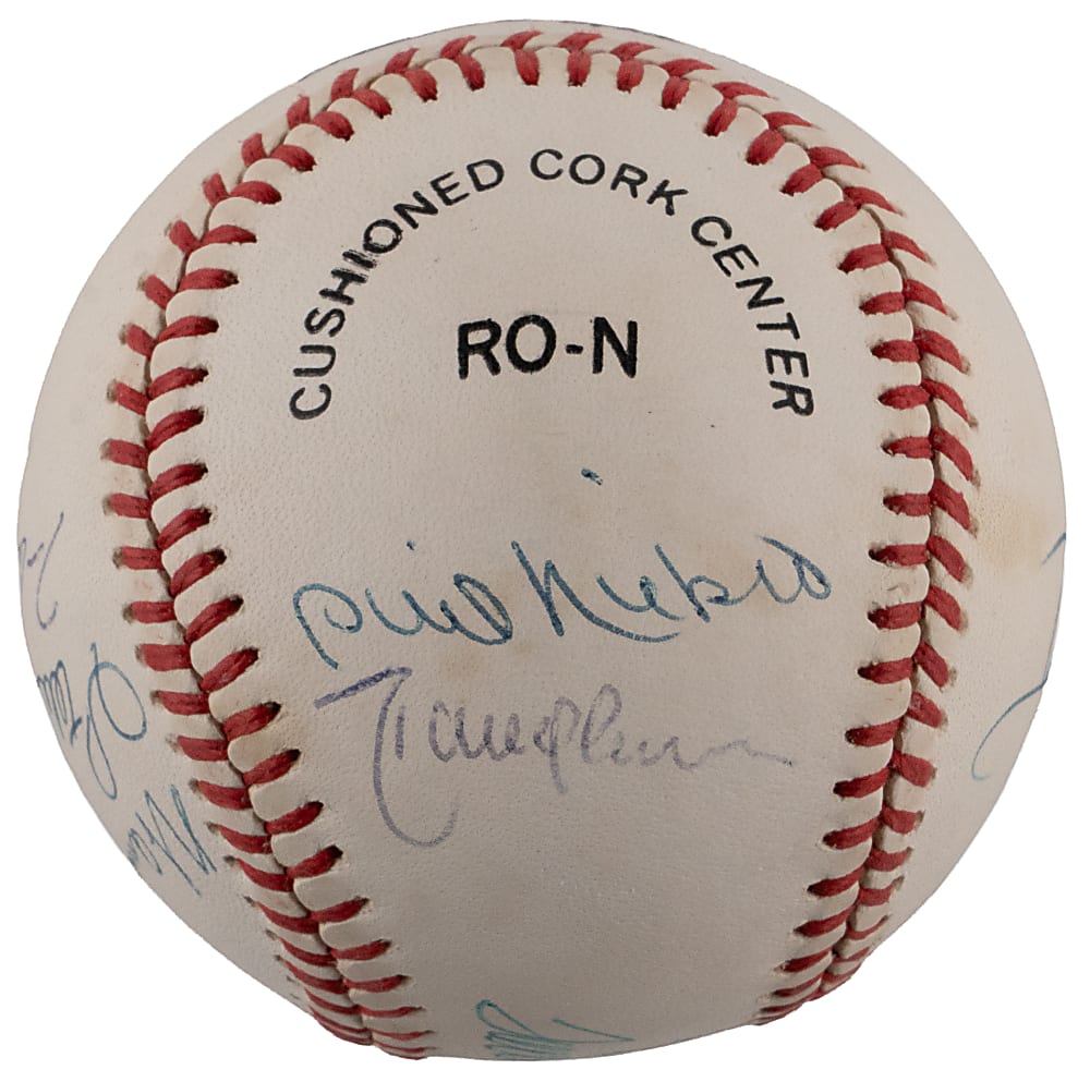 "300 Win Club" ONL/White Baseball Signed by (10) with R. Johnson, Ryan, Seaver