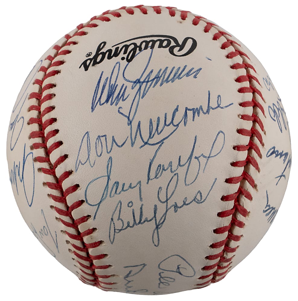 Brooklyn Dodgers Greats ONL/Coleman Baseball (17) with Koufax, Lasorda, Reese & Snider - Full JSA LOA