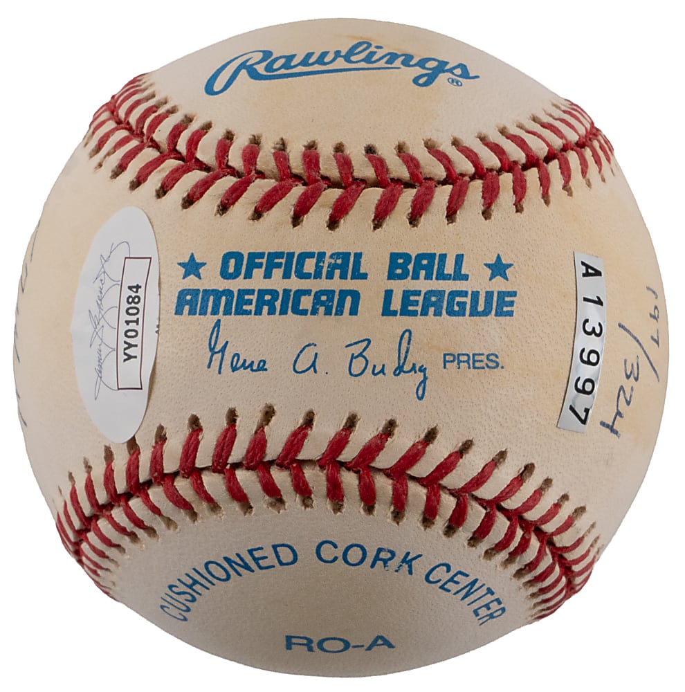Nolan Ryan Signed & 6-Times Inscribed LE (#197/324) OAL/Budig Baseball - JSA