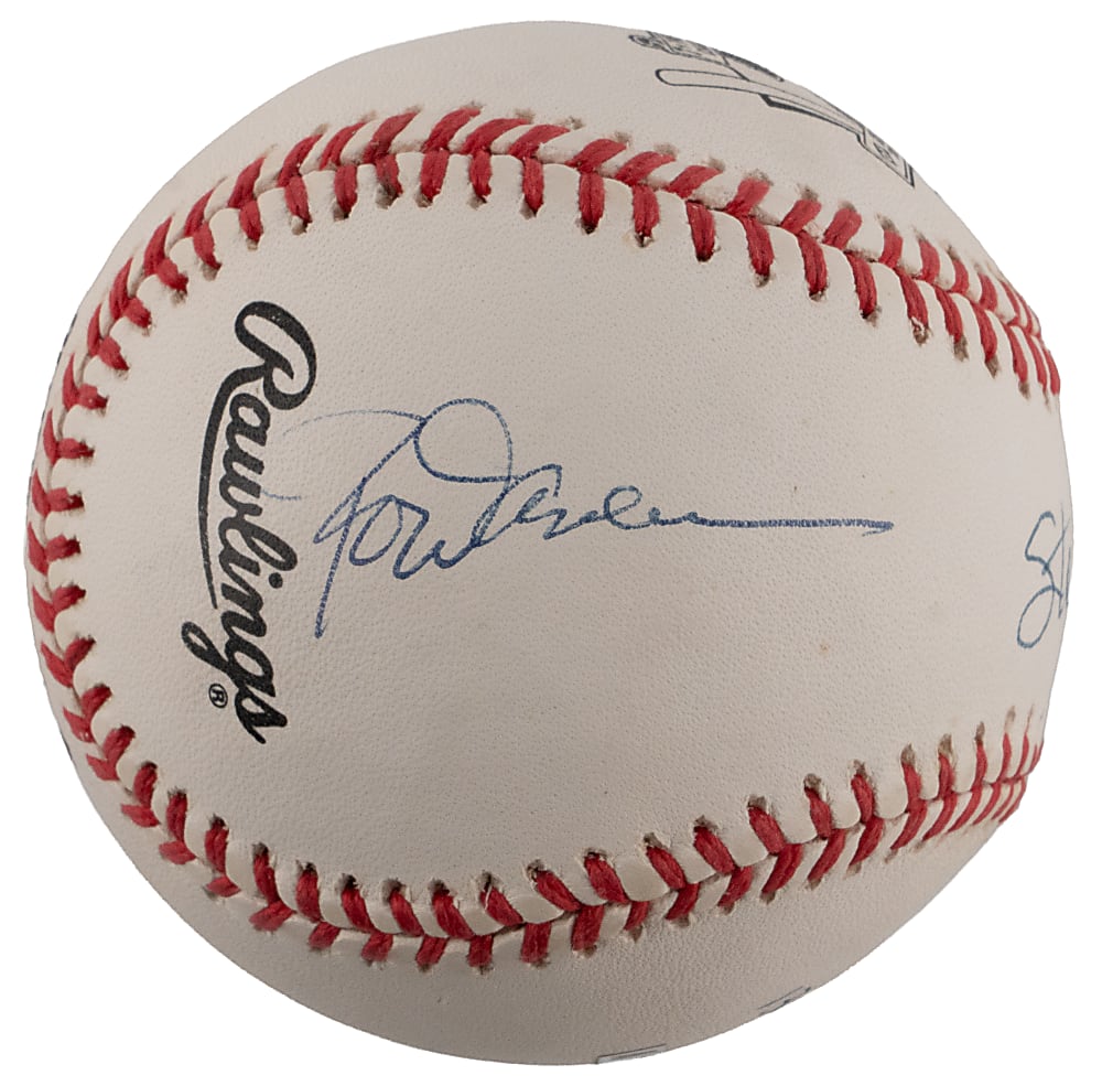 Carew, Gywnn & Musial Triple-Signed "7 Time Batting Champions" ONL/Coleman LE (#136/500) Baseball