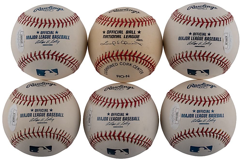 New York Yankees Dynasty Era Single-Signed Baseballs (6) with Derek Jeter & Mariano Rivera
