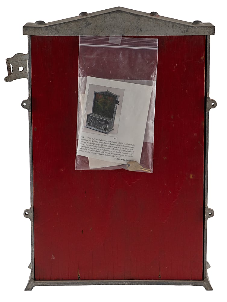 Circa 1920 Exhibit Supply Co. Play Ball Amusement Machine Coin-Operated Countertop Game