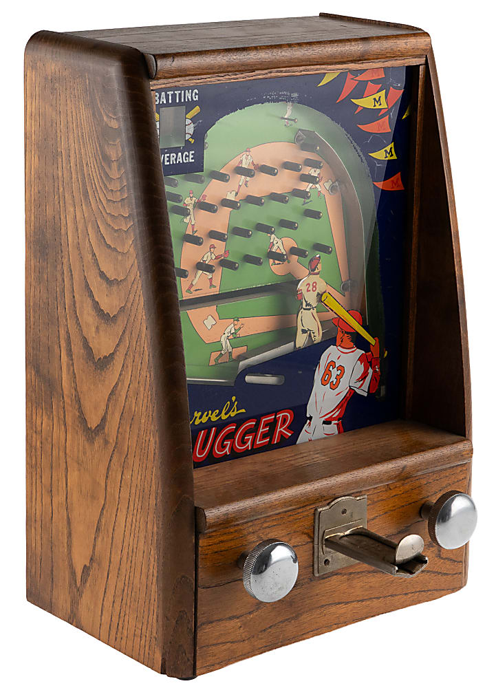 Circa 1940s Marvel's Slugger Coin Operated Countertop Arcade Game