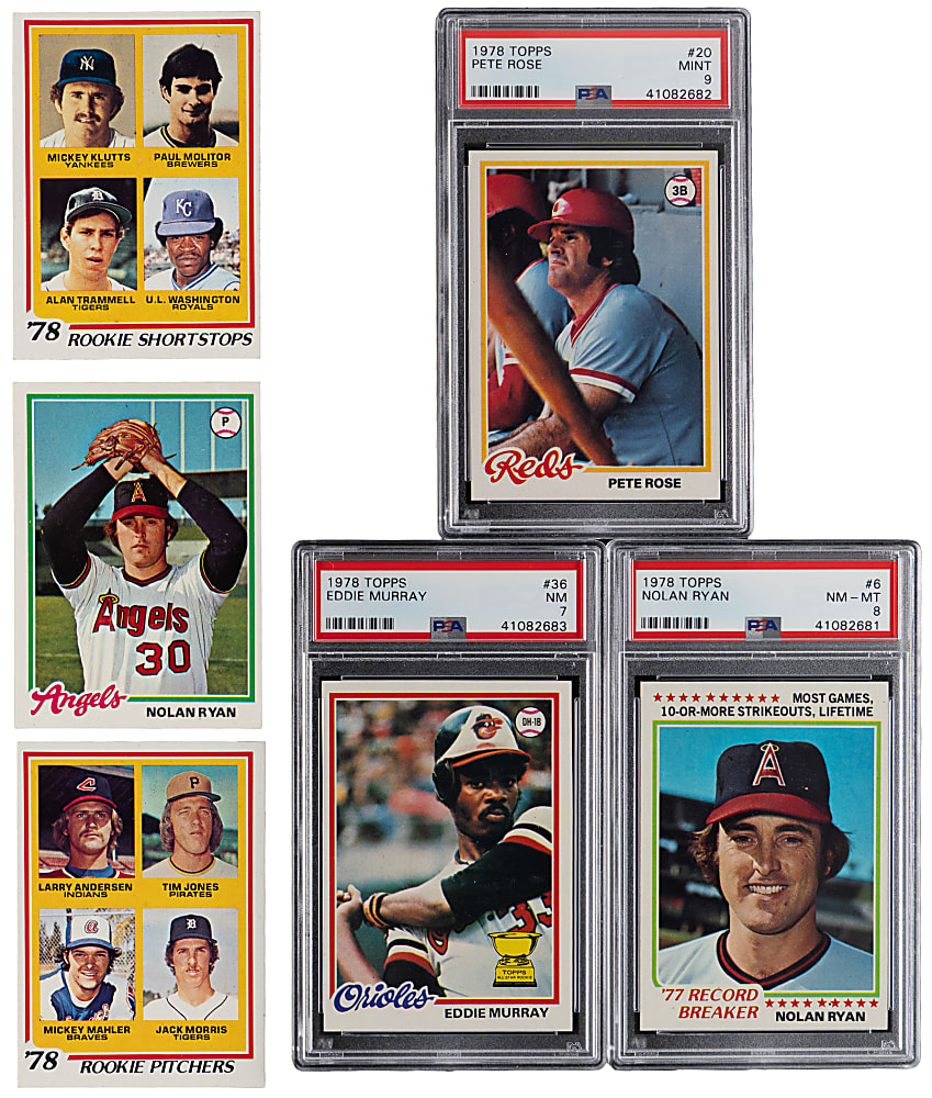 1978 Topps Complete Set (726) with (3) PSA Graded Keys Including #20 Pete Rose PSA MINT 9 - Clean!