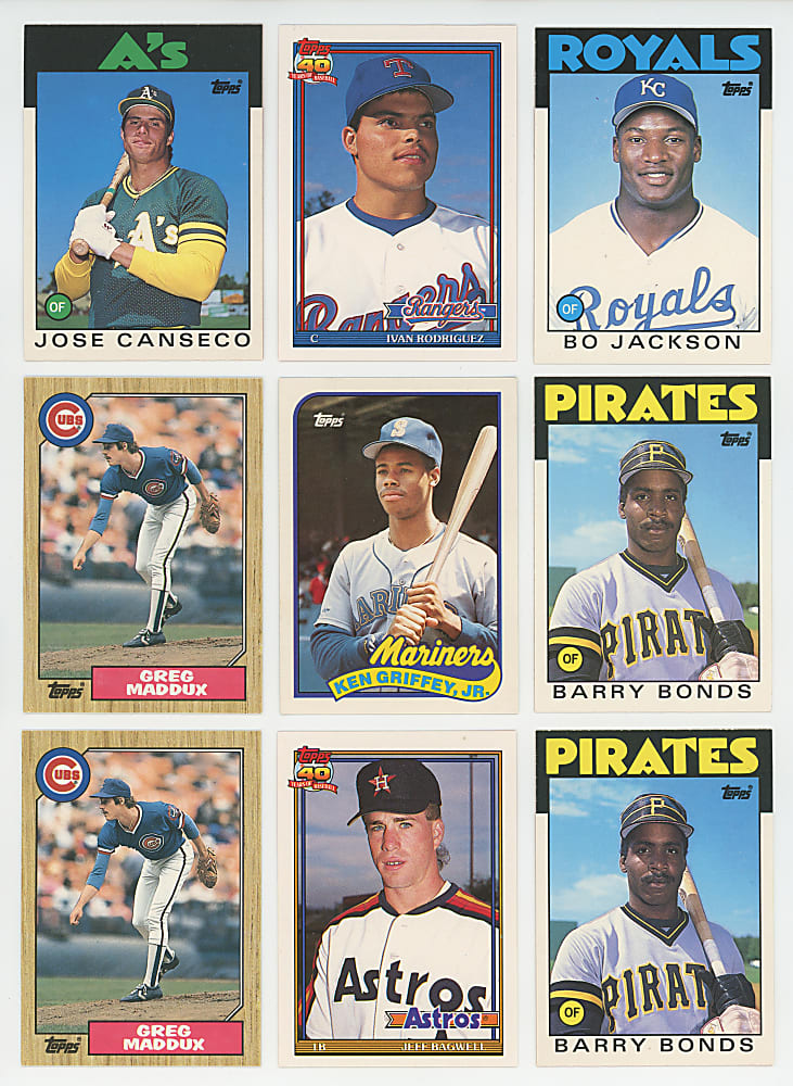 1984-1991 Baseball Traded/Update Complete Sets (35) with Several Key Rookies