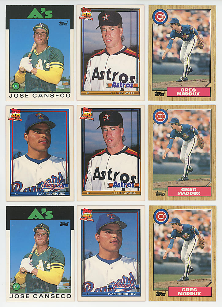 1984-1991 Baseball Traded/Update Complete Sets (35) with Several Key Rookies