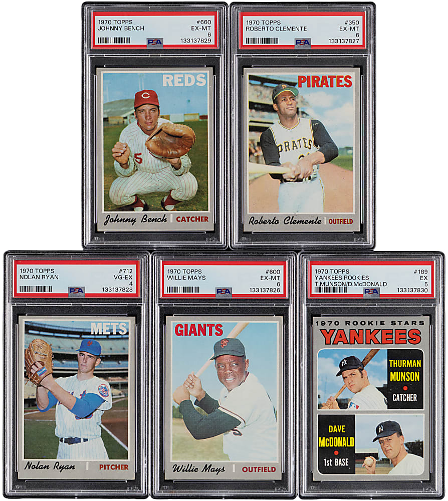1970 Topps Complete Set (720) with (5) PSA Graded Stars Plus (2) Booklet Sets (48) & Scratch-Off Set (24) - (792 Total Cards)